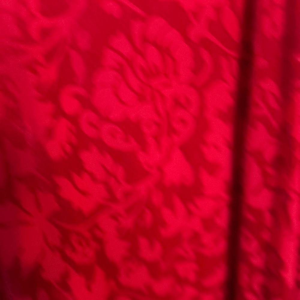 Ellos Size 4X Red Lux Velvet Burnout
Poncho Silhouette Tunic Cover Plus - Picture 8 of 10